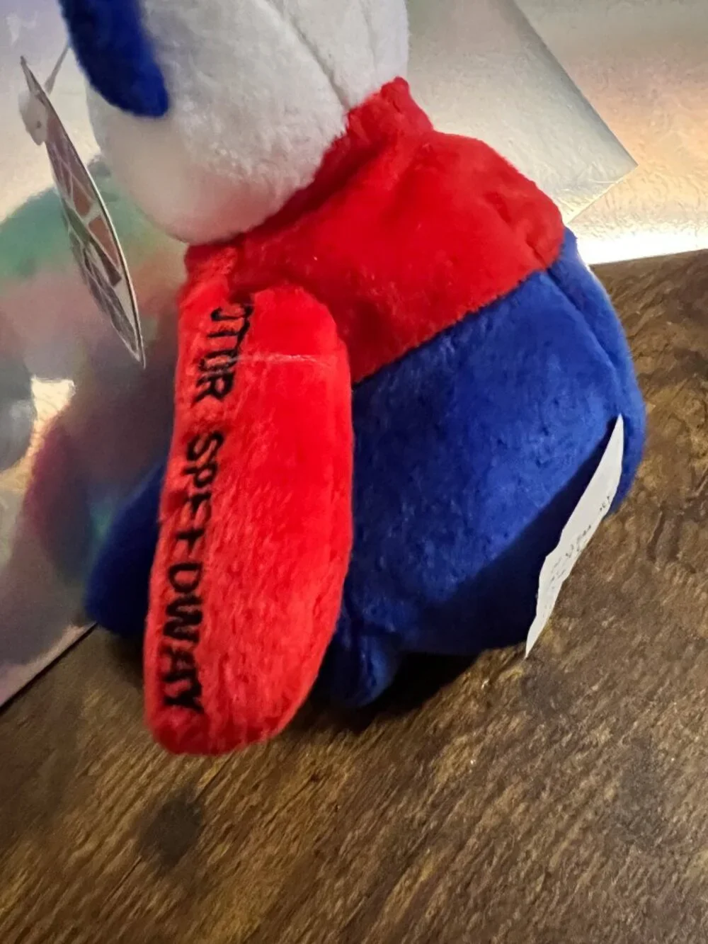 Vintage Texas Motor Speedway Red, White, & Blue Beanie Bear Plush 8” NWT